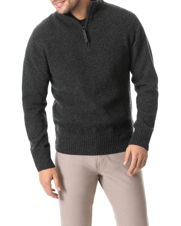 Rodd & Gunn Charlestown Quarter Zip Sweater Jungle