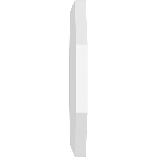 Ekena Millwork GVPOH34X3202SN 34x22W x 32x22H Horizontal Elongated Octagon Surface Mount PVC Gable Vent: Non-Functional - 2x22W x