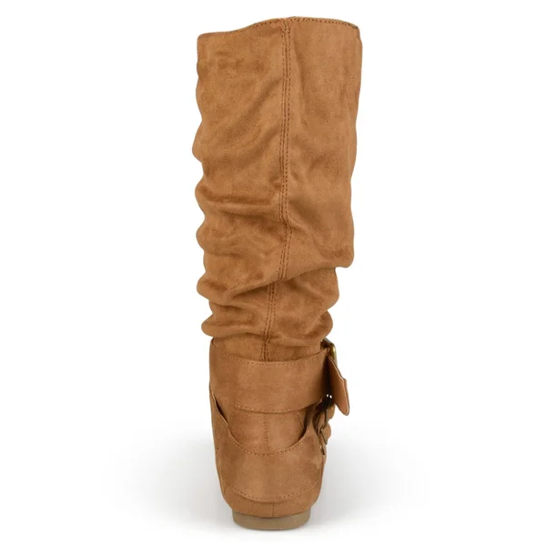 Journee Collection Women's Shelley-6 Wide-Calf Boot - Color: Brown, Size: 9.5