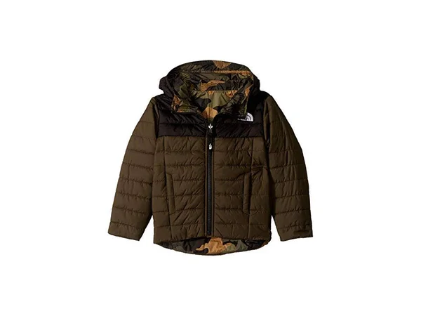 The North Face Reversible Perrito Jacket Boys NEW TAUPE GREEN/TNF BLACK