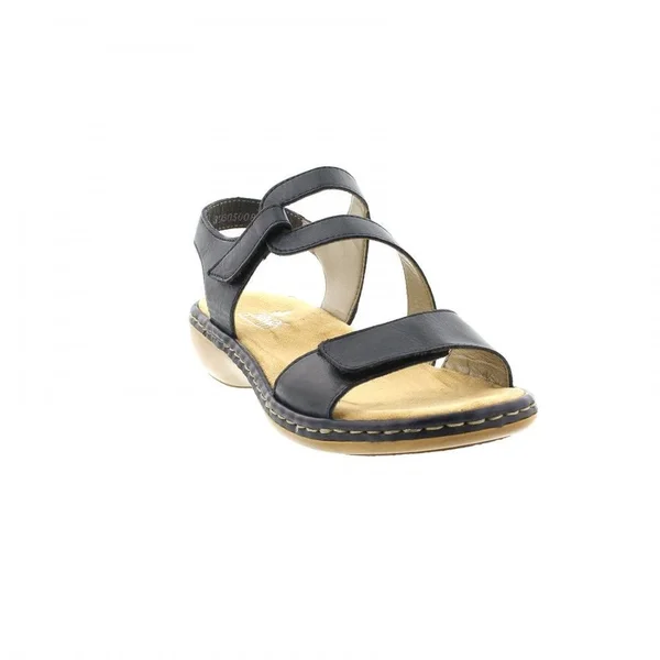 Rieker 659C7-15 Navy Leather Womens Sandals 42 EU