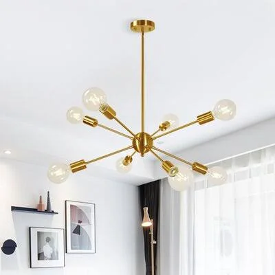 Koenig 8 - Light Sputnik Sphere Chandelier Wade Logan Finish: Brass