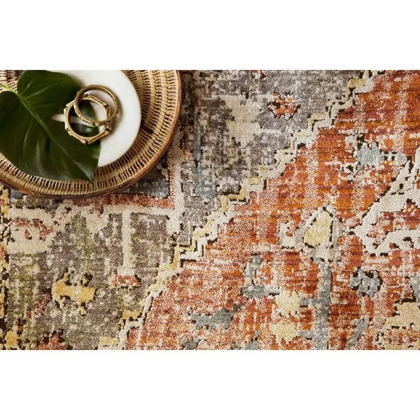 Alexander Home Genova Distressed Medallion Persian Area Rug - Grey/Multi 2&6x22 x 12&