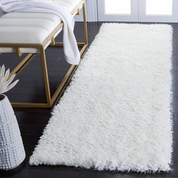 Safavieh Handmade Shag Feriha Shag 1.5-inch Thick Rug - 2&3x22 x 8& Runner - Ivory