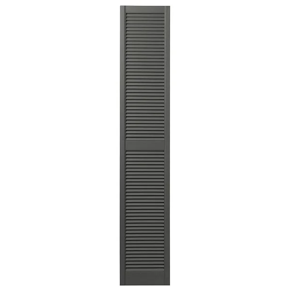 Louvered Shutter Ply Gem Size: 75x22 H x 15x22 W, Color: Spanish Moss