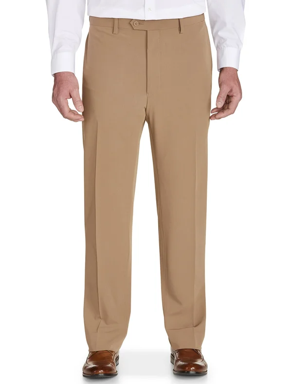 Big & Tall Gold Series Easy Stretch Dress Pants - Khaki - Size 48 x 32 - Men's