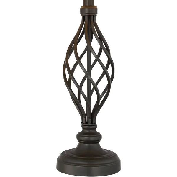 Franklin Iron Works Rustic Farmhouse Table Lamps Set of 2 with WiFi Smart Sockets Iron Scroll Cream Drum Shade Living Room Bedro