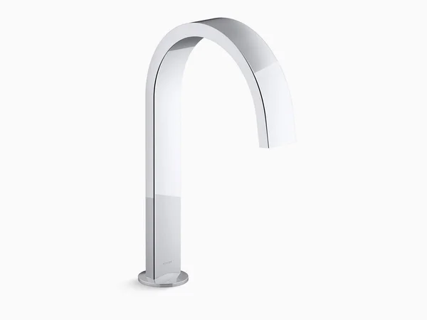 Kohler Matte Black Deck-Mount Bath Spout with Ribbon Design 77986-BL