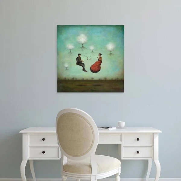 Easy Art Prints Duy Huynh&s &Gravitea for Two& Premium Canvas Art - 40 x 40 - Modern Black Frame
