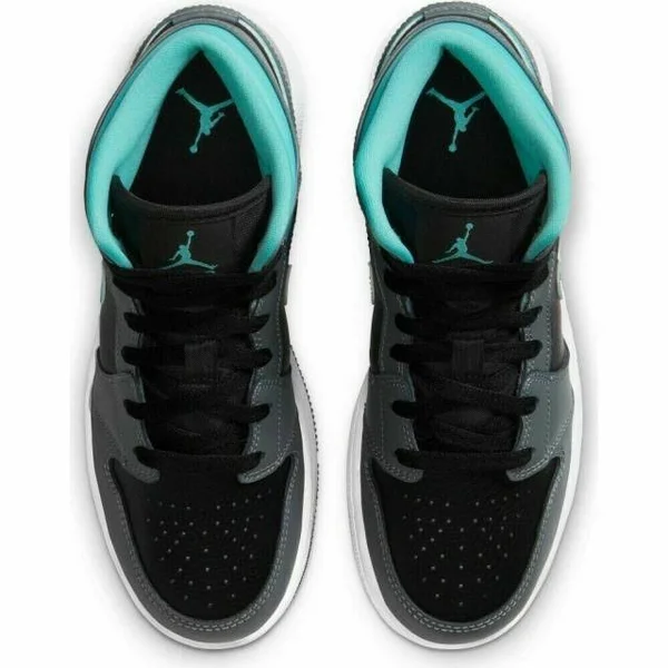 Air Jordan 1 Mid GS &Grey - Aqua& Shoes - Size 5Y