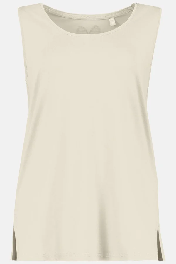 Plus Size Tank Tops, Woman, Beige, Size: 28/30, Viscose, Ulla Popken