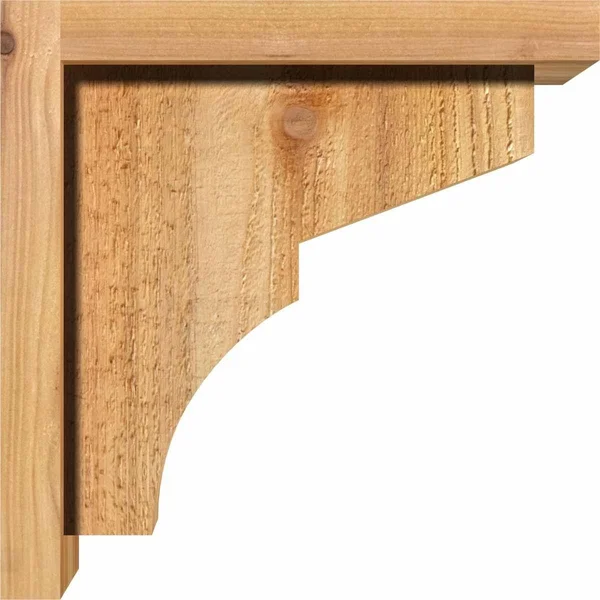 Ekena Millwork COR08X14X18MON01RWR 8x22W x 14x22D x 18x22H Monterey Rough Sawn Corbel w/Backplate, Western Red Cedar