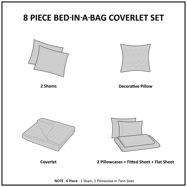 Carson Carrington Jutland Taupe Complete Coverlet and Cotton Sheet Set - California King