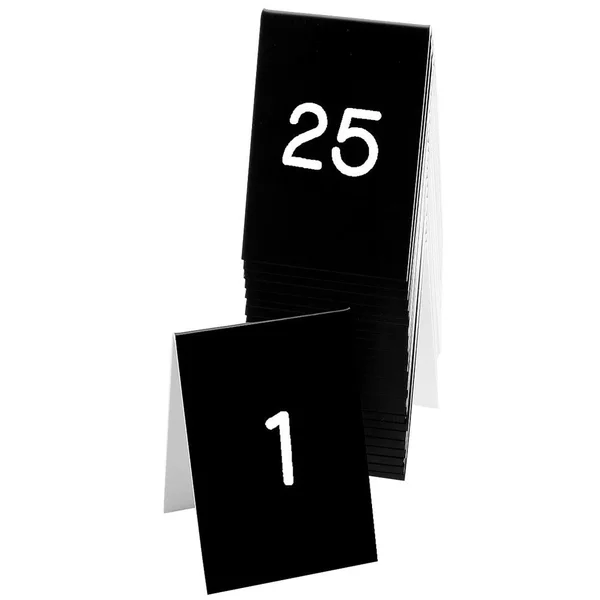 Cal Mil 271A-2 3.50 x 5 in. Black with White 1-25 Number Tent Set
