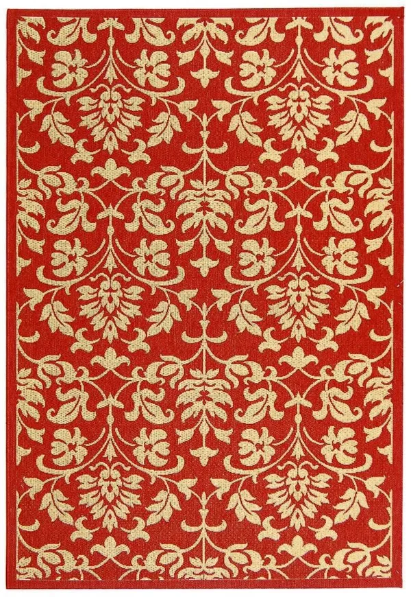 Safavieh Courtyard Area Rug CY3416 Red - Natural, 5& 3x22 x 5& 3x22 Round