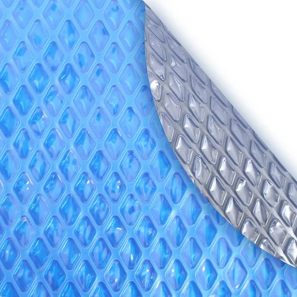 Pool Mate Deluxe 5-Year Blue/Silver Solar Blanket for Above Ground Swimming Pools, Oval - 12 Feet x 24 Feet