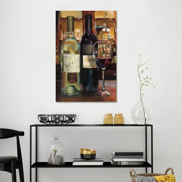Marilyn Hageman Canvas Wall Decor Prints - A Reflection of Wine II ( Food & Drink > Drinks > Wine art)