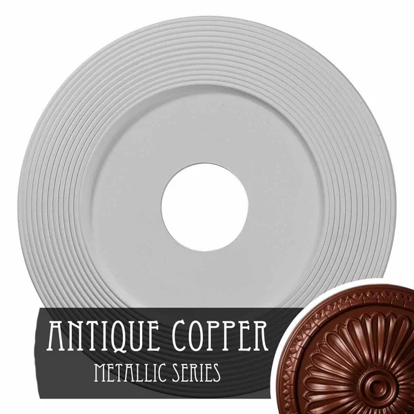 Ekena Millwork CM16ADSGS 16 1/8x22OD x 3 5/8x22ID x 1x22P Adonis Ceiling Medallion (Fits Canopies Up to 10 1/4x22) - Hand-Painted