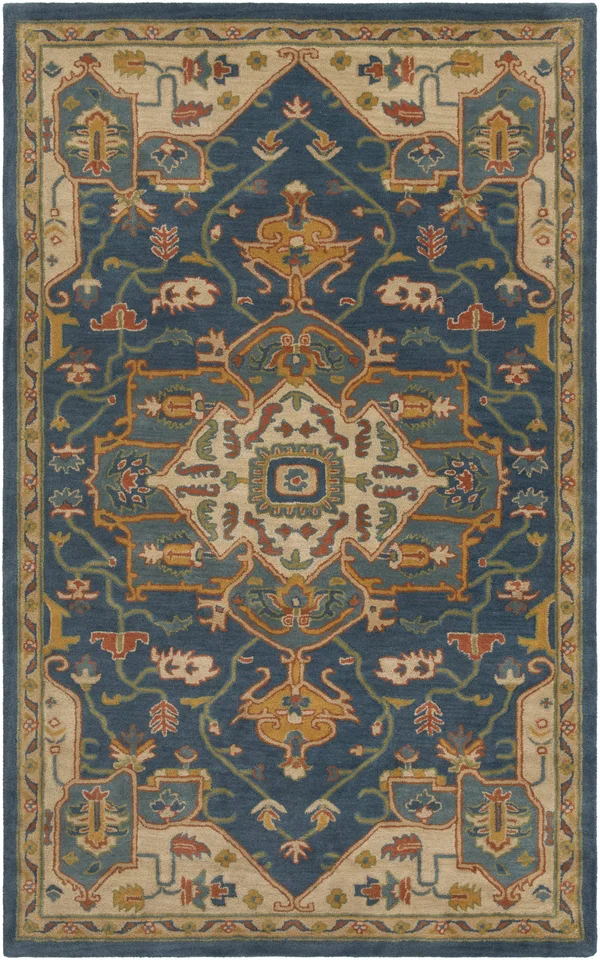 Surya Rug Co. Caesar CAE-1217 Dark Blue Rug, 1&6x22x1&6x22 - Sample