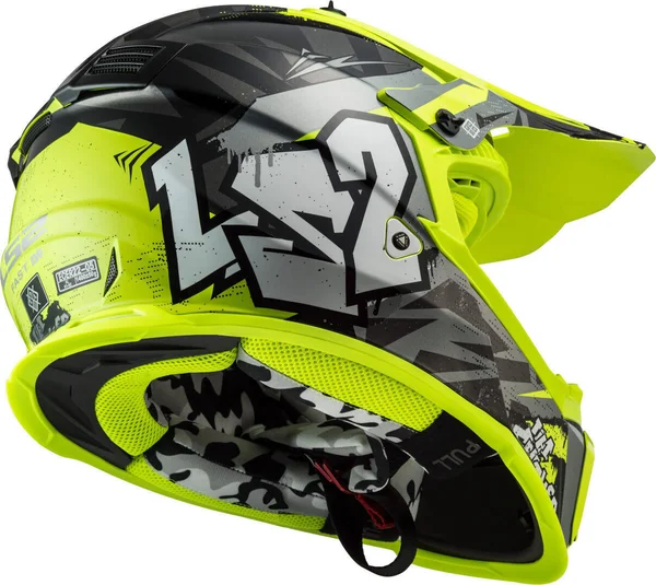 LS2 MX437 Fast Evo Crusher Motocross Helmet, black-yellow, Size Xs