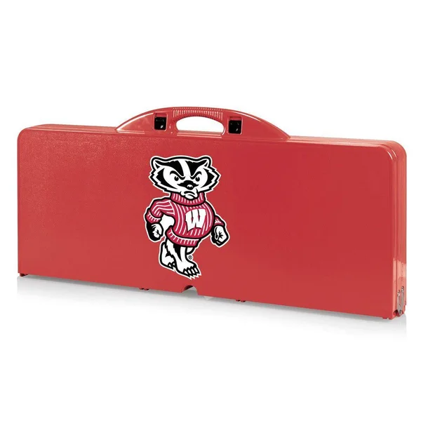 Picnic Time Picnic Table Black University of Wisconsin Badgers