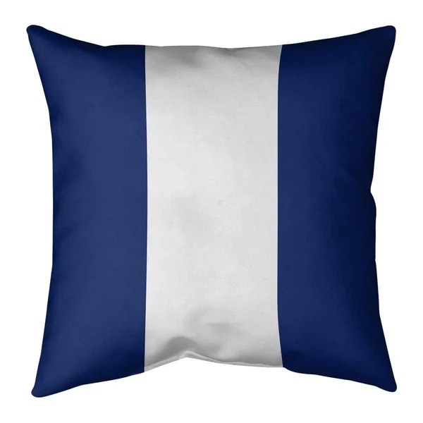 New York New York Big Football Stripes Pillow-Faux Suede - 20 x 20 - Square - Zipper Closure - Large - Removable Cover - Accent