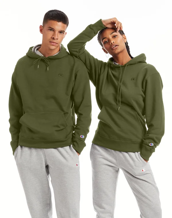 Champion Men's Powerblend Fleece Hoodie - Cargo Olive