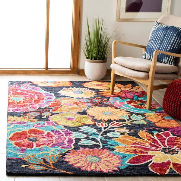 Safavieh Aspen Rug Collection APN520H - Charcoal - Blue - 10& x 14&