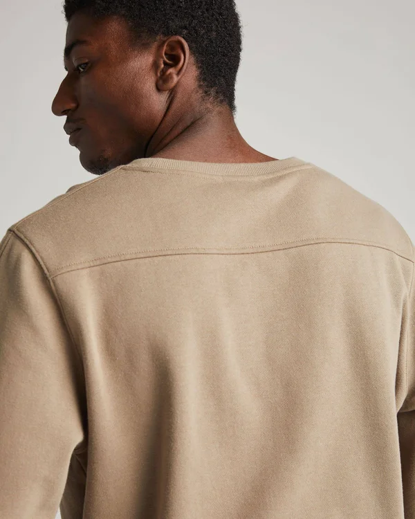 Richer Poorer Men's Recycled Fleece Sweatshirt - Size XL, Warm Grey