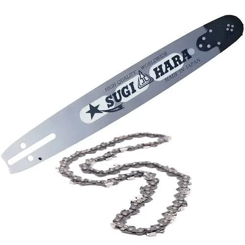 24 inch Sugihara Light Weight Guide Bar and Chain Combo for Husqvarna Large Mount, 3/8 inch, .050 inch, Size: 0.375