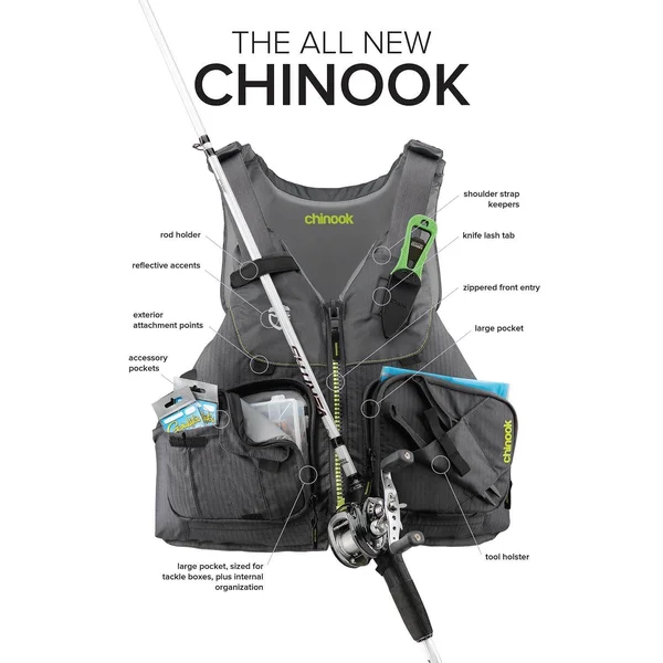 NRS - Chinook Fishing PFD L-XL - Red