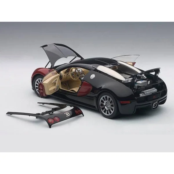 AUTOart 70909 1/18 Bugatti Eb 16.4 Veyron Production Car Chassis #001 Black/Red