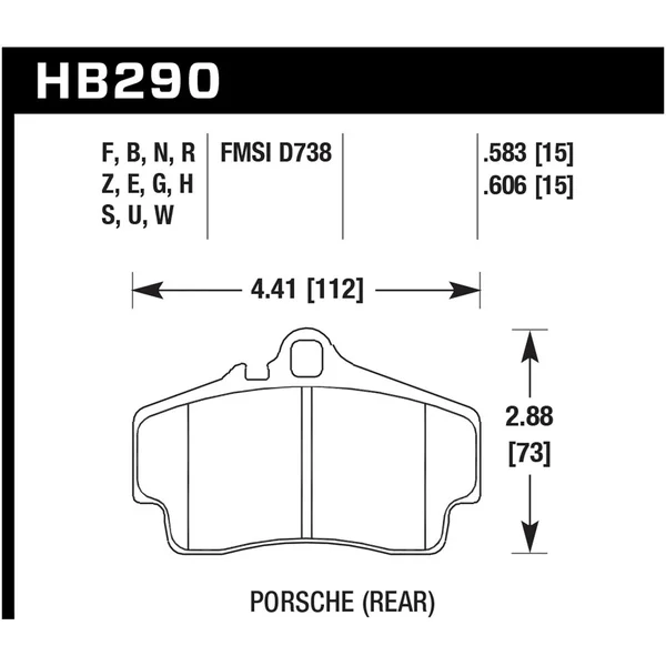 Hawk Performance HP Plus Brake Pads HB290N.606