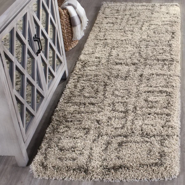 Safavieh Belize Shag SGB487D Taupe - Grey Rug 2&3x22 x 9& Runner