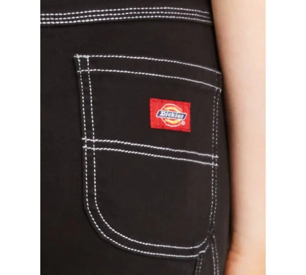 Dickies Girl Juniors Relaxed Slim Fit Carpenter Pants Black 5