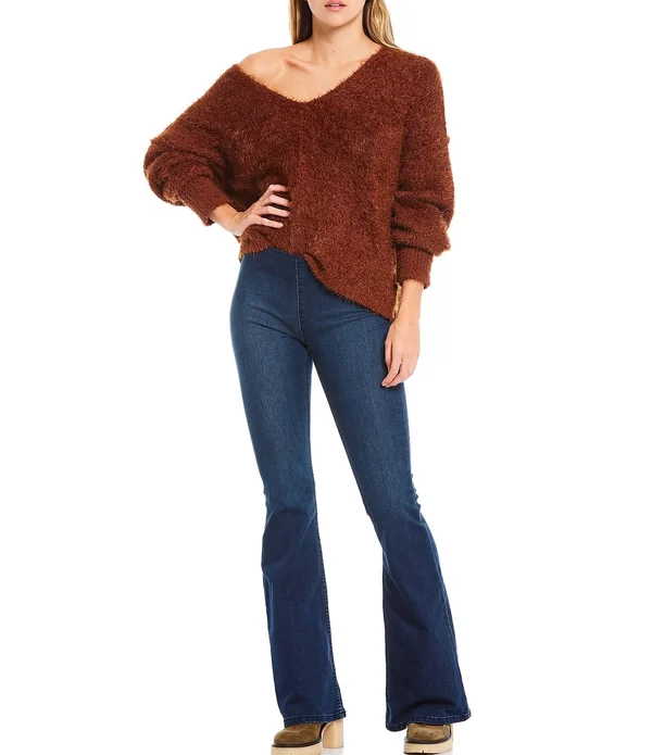 Icing V-Neck Pullover by Free People, Ivory, Xs
