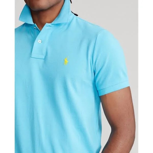 Big & Tall Polo Ralph Lauren Mesh Polo Shirt - Lindsay Blue - Size 3X, Men's