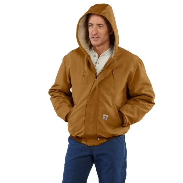 Carhartt Men's Flame Resistant Canvas Active Jacket, Brown, Medium