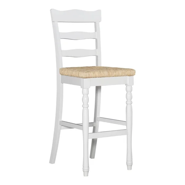 Linon Home D閏or Products Lucille Bar Stool, Natural/White