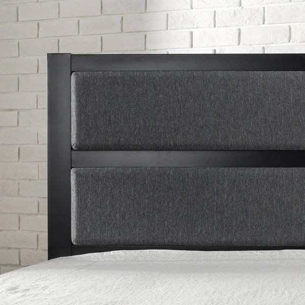 Zinus Jessica Modern Studio Upholstered Metal Headboard Queen