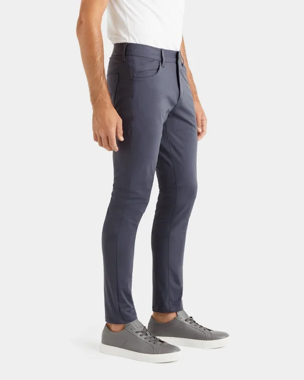 Rhone Printed Commuter Five Pocket - Men's Jeans Alternative, Size: 28, Blue Indigo/Parisian Night