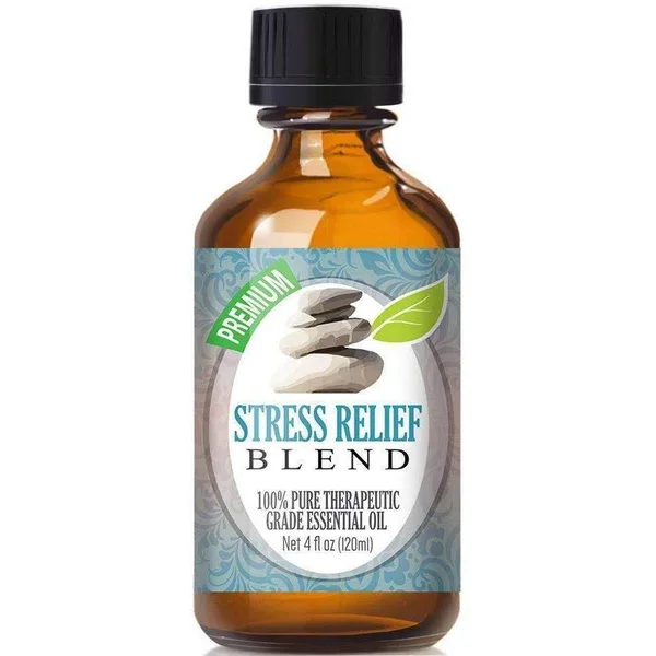 Healing Solutions 100% Pure Therapeutic Grade Essential Oil Premium Stress Relief Blend - 4 fl oz