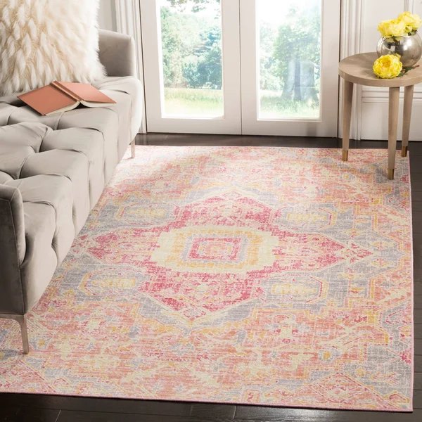 Safavieh WDS329J Windsor Blue - Lime Area Rug - 4& x 6&