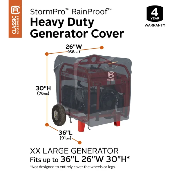 Classic Accessories StormPro Rainproof Heavy Duty Generator Cover - XX-Large