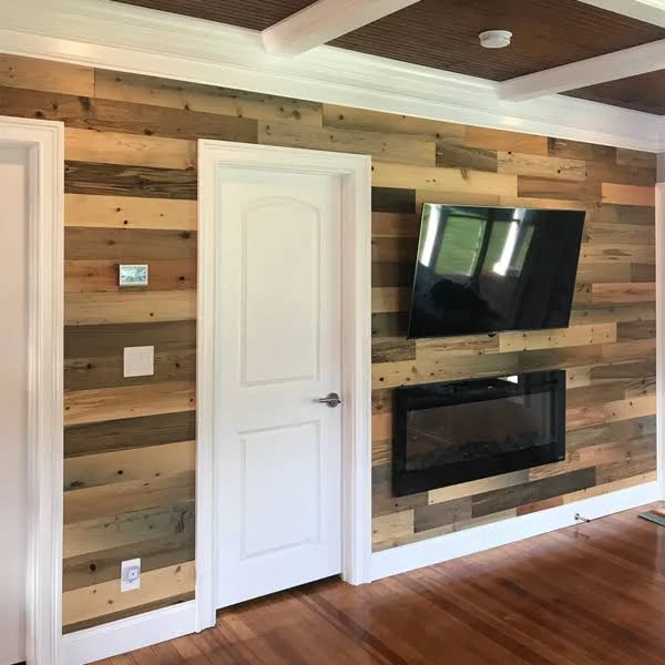 Timberchic 214 Peel and Stick Reclaimed River Wood, 4 in. Planks