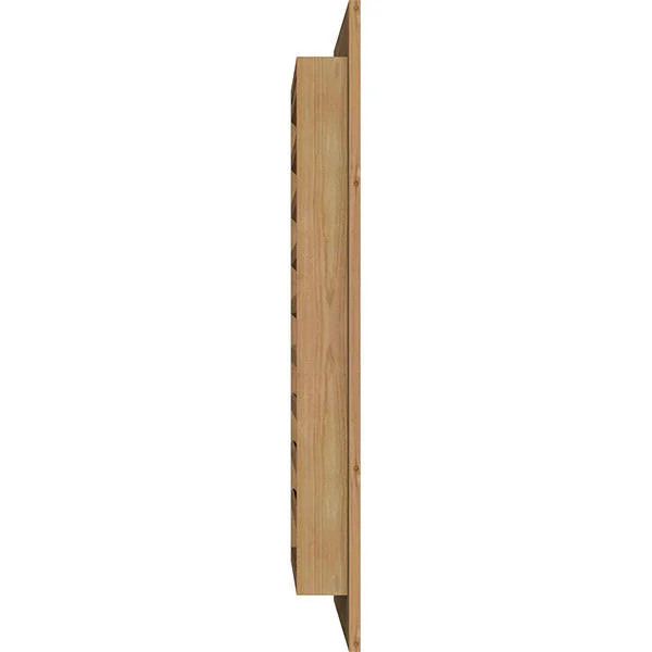 Ekena Millwork GVWVE18X2201SFUWR 18x22W x 22x22H Vertical Gable Vent (23x22W x 27x22H Frame Size): Unfinished, Functional, Smoot