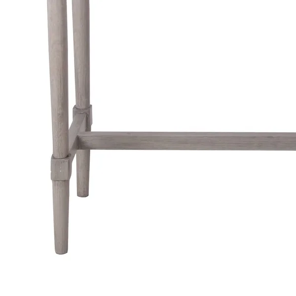 Benjara 2 Drawer Wooden Console Table with Turned Legs - Taupe Gray