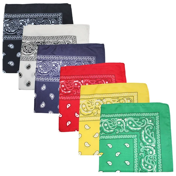 84 Pack Paisley 100% Cotton Double Sided Bandanas - Wholesale Lot