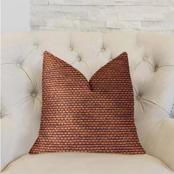 Plutus Roseate Orange Luxury Throw Pillow 22x22L x22x22W