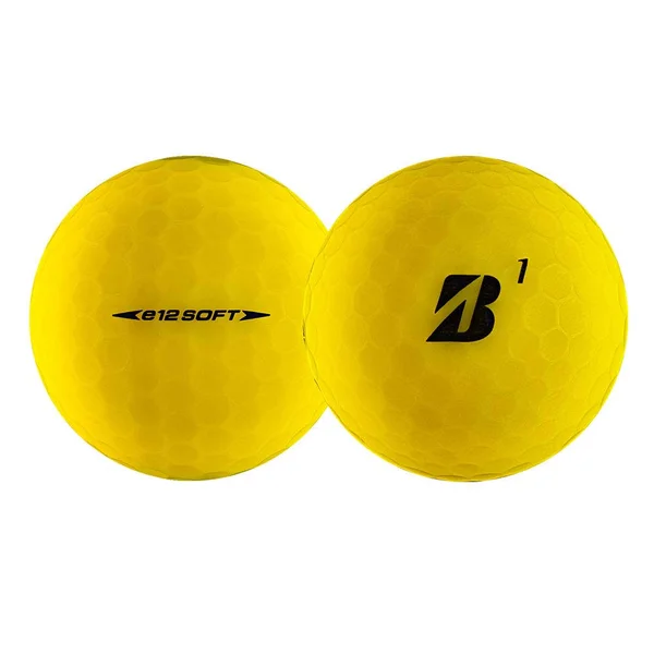 Bridgestone Golf Series E12 3-Piece Distance Golf Balls 1 Dozen, Yellow (6 Pack)